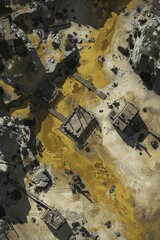 post apocalyptic map, battlemap, rpg map, wasteland map, game map, survival map, fallout map, mad max map, apocalyptic landscape, desert map, radiation map, nuclear wasteland, game assets, map tile, t