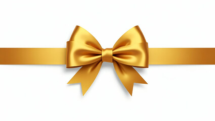 Fototapeta premium Flat Gold bow ribbon and gold ribbon with isolated against transparent background christmas and happy birthday concept concept as Gold bow ribbon and gold ribbon isolated on transparent background sui