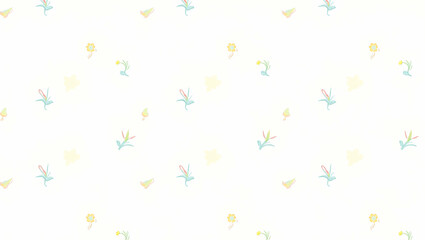 Playful Whimsical Bird of Paradise Seamless Pattern: Soft Pastel Colors and Fun Elements for Creative Projects in Simple Flat Cute Vector Illustration Style