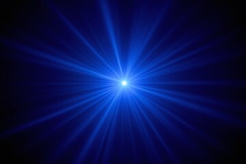 blue light tunnel with rays of light coming out of it