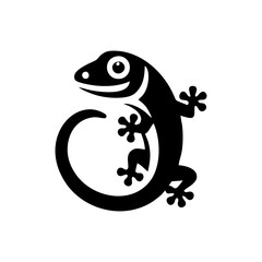 Minimalist Gecko Silhouette Design