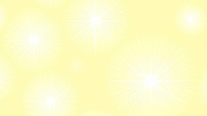 Obraz premium Fresh Spring Sunshine Pattern: Crisp Rays & Green Floral Accents