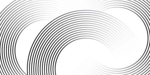 White abstract minimalist background with circle lines and dot pattern