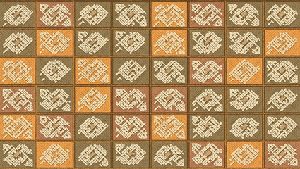 Design Unique Seamless Tile Patterns with Native American Symbols and Nature Motifs in Earthy Tones
