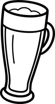 recommend clip art: beer glass line art vector, beer glass bottle icon symbol