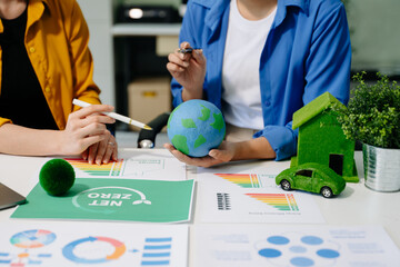 ESG concept of environmental, Green ethical business preserving resources, reducing CO2