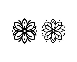 Fototapeta premium flowers icon floral vector Illustration
