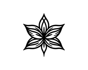 black and white floral ornament