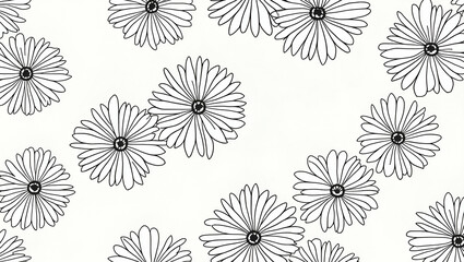 Elegant Japanese Sumi-e Inspired Seamless Tile Pattern: Minimalist Black and White Brush Strokes for Sophisticated Home Decor with Space for Customization