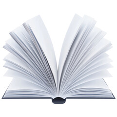Open book pages fanned wide knowledge literature reading education wisdom learning study textbook pages paper book spine,