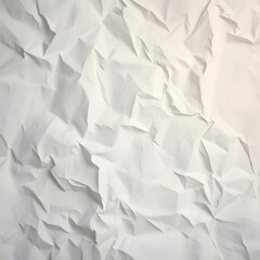Obraz premium Textured White Crumpled Paper Background, Blank Sheet, Wrinkled Surface, Abstract Art for Design, Wallpaper