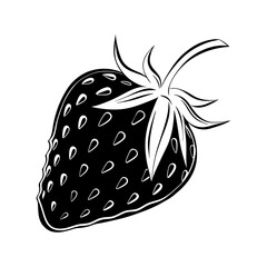 The Essence of Nature A Handcrafted Strawberry Logo for Pure Delight