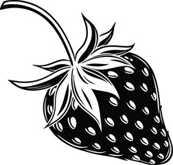 The Essence of Nature A Handcrafted Strawberry Logo for Pure Delight