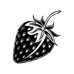 The Essence of Nature A Handcrafted Strawberry Logo for Pure Delight