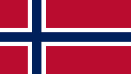 Flag of Norway displayed with bold colors and distinctive design representing national identity and heritage