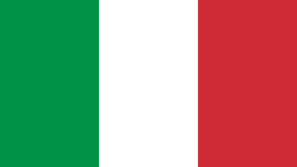 Obraz premium Italian flag waving proudly against a clear blue sky on a sunny day, symbolizing national pride and heritage