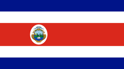 Flag of Costa Rica displayed prominently with vibrant colors symbolizing national identity and pride