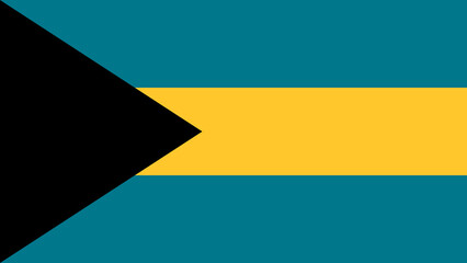 Flag of the Bahamas displayed with vivid colors representing the nation's identity and pride