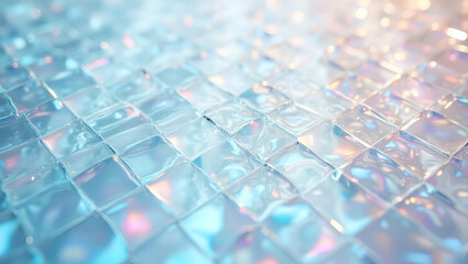 Obraz premium Advanced Holographic Tile Arrangement with Reflective Prism Lines