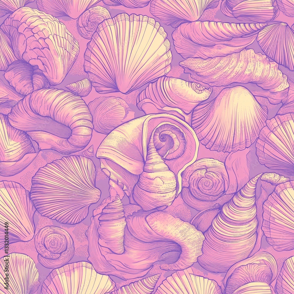 Poster this contemporary print design features an abstract line art seamless pattern, ideal for various app