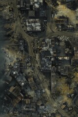 Post Apocalyptic Battlemap: Ruined City Terrain for RPG Games
