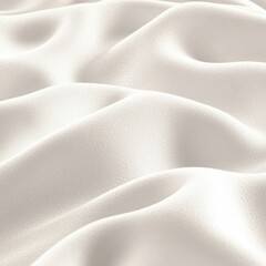 Obraz premium A close-up view of a pristine white bed sheet, showcasing its soft texture and subtle weave patterns, set against a clean, bright white background that enhances its freshness.