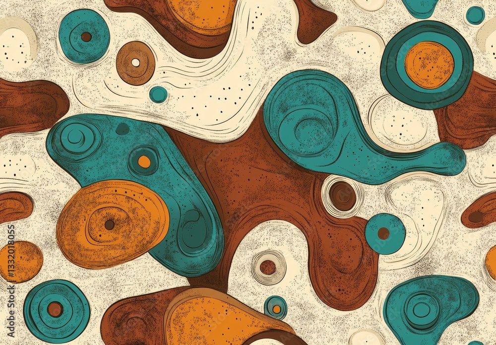 Poster a contemporary and minimalist design featuring an abstract seamless pattern, suitable for various ap