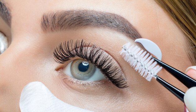 eye lash extension application 