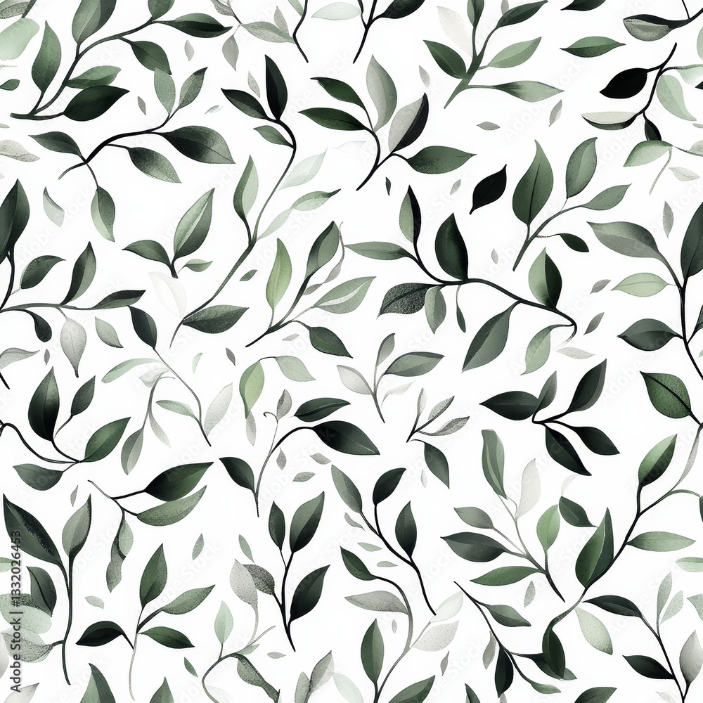 Poster modern abstract leaf botanical composition featuring trendy seamless patterns and creative abstract 