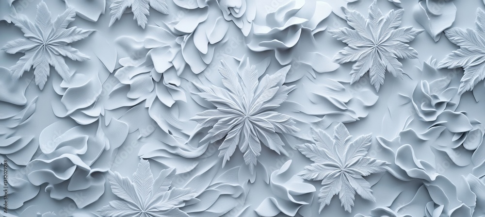 Aufkleber a seamless pattern of snowflakes serves as a winter background with a single snowflake, suitable for