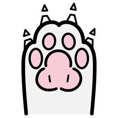 爪を切られた肉球_手描き_ベクター素材