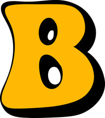 Retro Style Letter B
