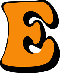 Retro Style Letter E