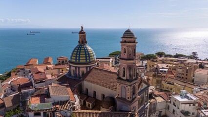 Aerial View of Vietri sul Mare on a Sunny Day