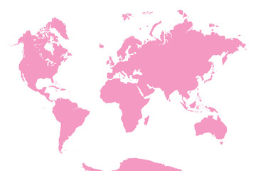 World Map, sign silhouette. World Map Globe. Vector Illustration isolated on transparent background.