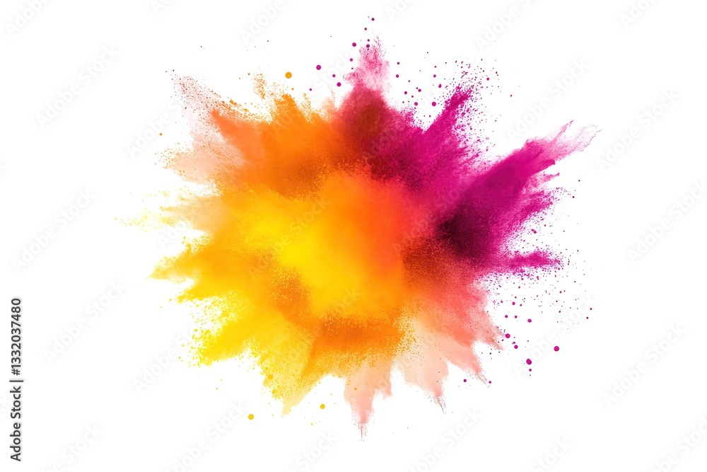 Poster burst of vibrant colors creating an artistic explosion in abstract design