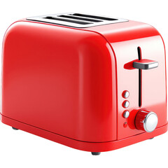 Red Toaster Isolated on White Background