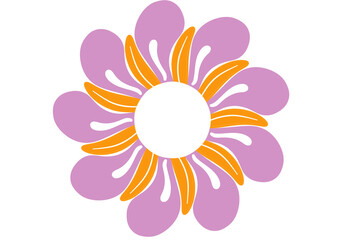 Colorful overlapping  creating abstract floral pattern