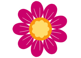 Colorful overlapping  creating abstract floral pattern