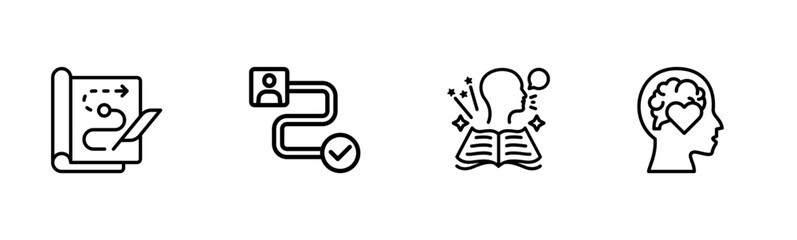 Storytelling icons Set.