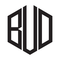  BUD modern elegance and creative logo design .BUD luxurious alphabet design . BUD letter initial logo design.