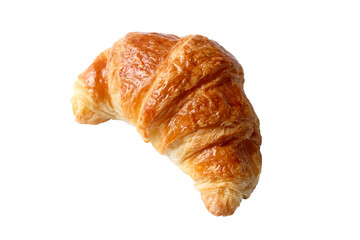 Croissant isolated on white background.