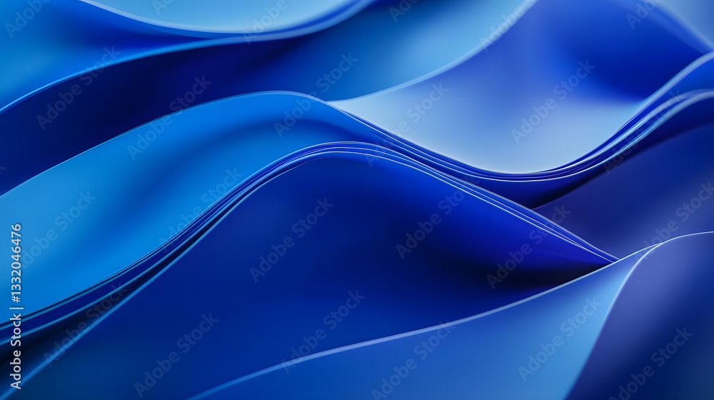 Canvas Prints ripple blue layers. elegant abstract 3d background. 3d render.