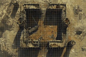 Battlemap Raiders Outpost Fortified Base Post Apocalyptic RPG Map Design
