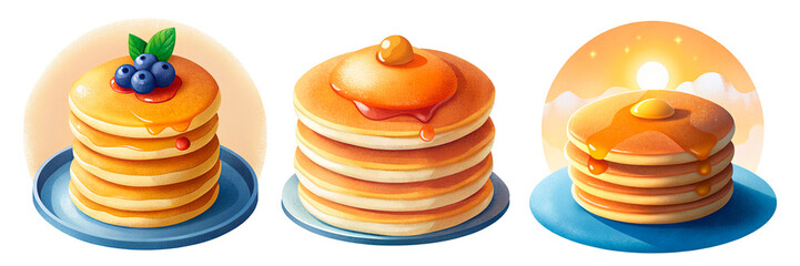 Delicious Stack of Pancakes Illustration