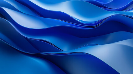 Fototapeta premium Ripple Blue Layers. Elegant Abstract 3D Background. 3D Render.