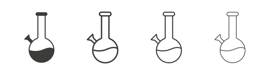 Bong line icon vector illustration set.