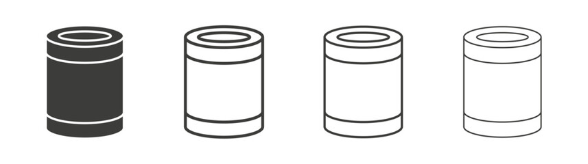 Can food line icon vector illustration set.