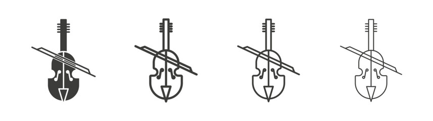 Cello line icon vector illustration set. © Witty