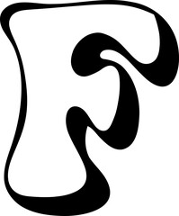 Retro Style Letter F